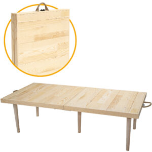 19.5 x 39.5 Inch Handcrafted Solid Pinewood Picnic Table